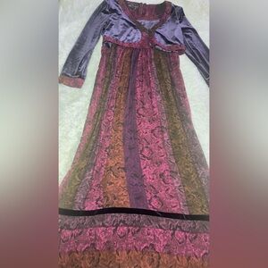 Carole Little Burgundy Velvet Dress